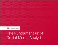 The Fundamentals of Social Media Analytics Table of Contents