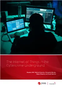 The Internet of Things in the Cybercrime Underground