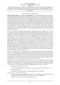 Extract from Hansard [ASSEMBLY