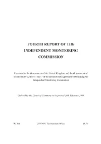 Fourth Report of the Independent Monitoring Commission