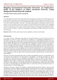 Mapping Transnational Extremist Networks: an Exploratory Study Of