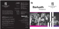 Barluath Additional Musicians: Source at the Royal Conservatoire We Are Creating the Future for Performance
