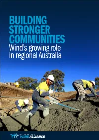 BUILDING STRONGER COMMUNITIES Wind's Growing