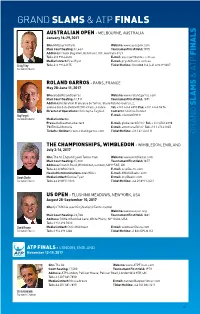 Grand Slams & Atp Finals