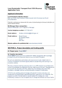 Local Sustainable Transport Fund 15/16 Revenue Application Form