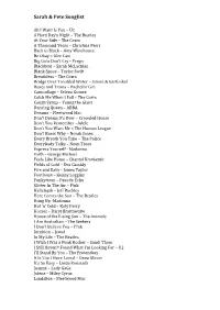 Sarah & Pete Songlist