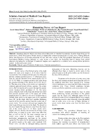 Scholars Journal of Medical Case Reports Hamstring Nerve
