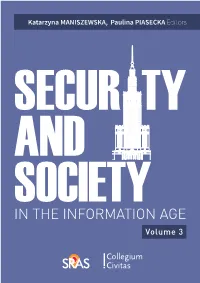 Security and Society in the Information Age Vol. 3