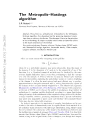 The Metropolis–Hastings Algorithm C.P