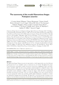 ﻿The Taxonomy of the Model Filamentous Fungus Podospora