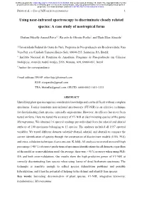 Using Near-Infrared Spectroscopy to Discriminate Closely Related Species