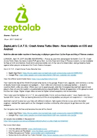 Zeptolab's C.A.T.S.: Crash Arena Turbo Stars