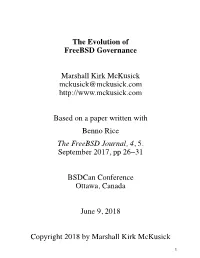 Bsdcan-2018-Governance.Pdf (Application/Pdf