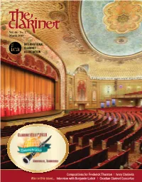 Compositions for Frederick Thurston | Ivory Clarinets Also in This Issue