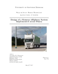 Design of a Siemens Ehighway System Implemented Across Funen