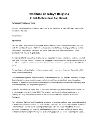 Handbook of Today's Religions by Josh Mcdowell And