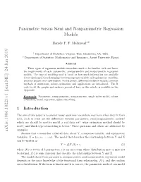 Parametric Versus Semi and Nonparametric Regression Models