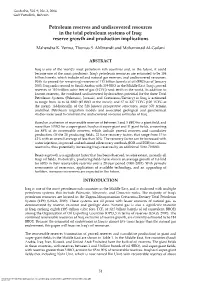 Petroleum Reserves and Undiscovered Resources in the Total Petroleum Systems of Iraq: Reserve Growth and Production Implications