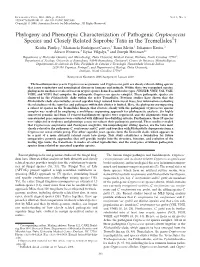 Phylogeny and Phenotypic Characterization of Pathogenic