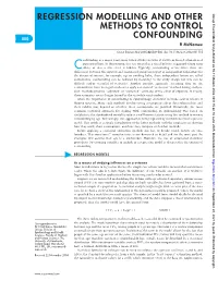 Regression Modelling and Other Methods to Control