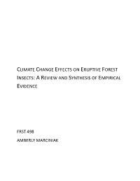 Climate Change Effects on Eruptive Forest Insects: a R Eview and Synthesis of Empirical Evidence