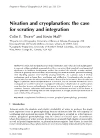Nivation and Cryoplanation: the Case for Scrutiny and Integration Colin E