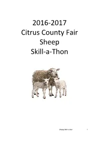 Sheep Skill-A-Thon Booklet