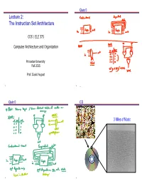 The Instruction Set Architecture