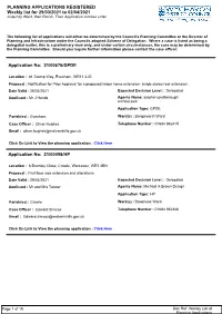 8.3 Scheduled Weeklyplanningapplications