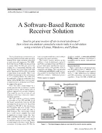 A Software-Based Remote Receiver Solution