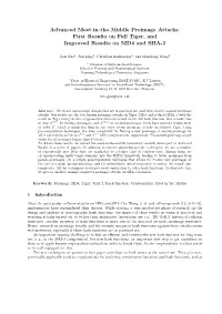 Advanced Meet-In-The-Middle Preimage Attacks: First Results on Full Tiger, and Improved Results on MD4 and SHA-2