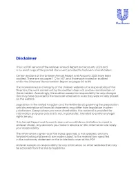 Annual Report and Accounts 2020 and Is an Exact Copy of the Printed Document Provided to Unilever’S Shareholders