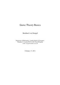 Game Theory Basics