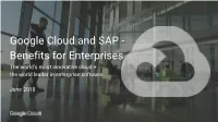 Google Cloud and SAP