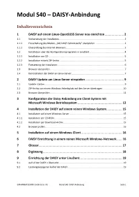 Modul S40 – DAISY-Anbindung