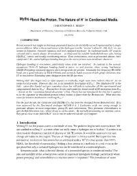 Myths About the Proton. the Nature of H+ in Condensed Media. CHRISTOPHER A