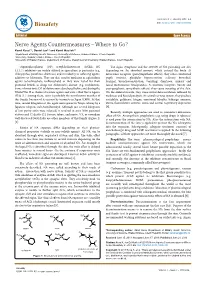 Nerve Agents Countermeasures–Where To