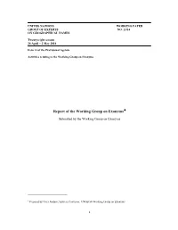 Report of the Working Group on Exonyms 