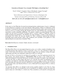 Semantics on Demand: Can a Semantic Wiki Replace a Knowledge Base?