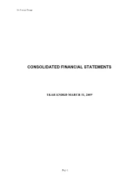 Consolidated Financial Statements