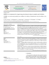 EMDR As a Treatment for Improving Attachment Status in Adults and Children