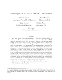 Exchange Rate Policies at the Zero Lower Bound∗