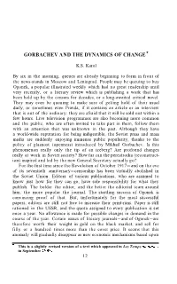Gorbachev and the Dynamics of Change *