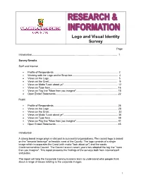 Logo and Visual Identity Survey
