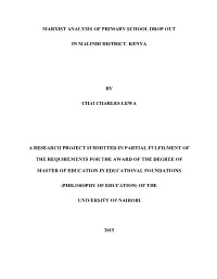 Marxist Analysis of Primary School Drop out in Malindi