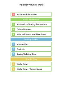 Pokémon Rumble World in the List and Select It, and Then Tap Delete