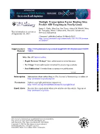 Predict AID Targeting in Non-Ig Genes Multiple Transcription Factor