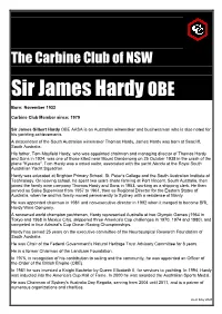 Sir James Hardy OBE