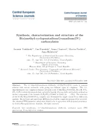 Synthesis, Characterization and Structure of the Bis(Methyl-Cyclopentadienyl)Vanadium(IV) Carboxylates