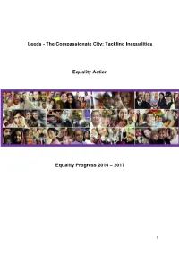 Tackling Inequalities Equality Action Equality Progress 2016